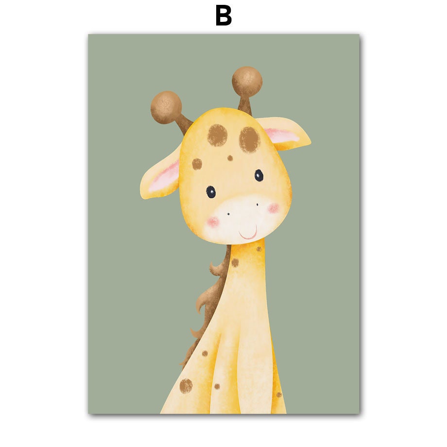 Poster Kinderzimmer Tiere Dschungel Wald I Name Personalisiert I Kinderzimmer Bilder I Wand Deko I Kunst Druck I Deko Print I ohne Rahmen-4