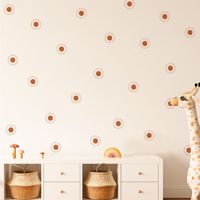 Sticker Kinderzimmer Wandaufkleber Boho Stil I Wand Deko I Wandtattoos I Babyzimmer Wand Deko I Sticker Set I 36 Stück-3