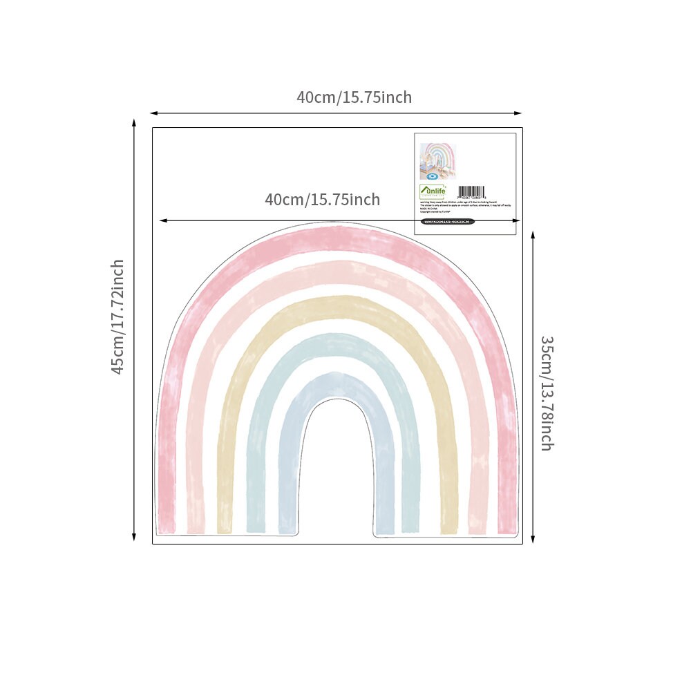 Sticker Kinderzimmer Wandaufkleber Regenbogen Bunte Farben I Wand Deko I Wandtattoos I Babyzimmer Wand Deko I Wandbild Tapete I Wasserdicht-5