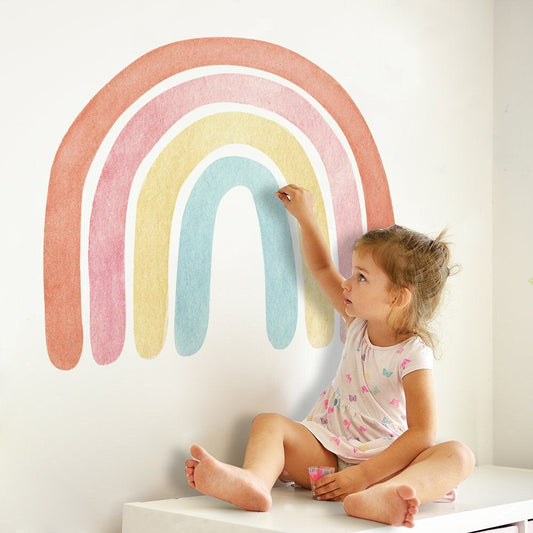 Sticker Kinderzimmer Wandaufkleber Boho Stil Regenbogen I Wand Deko I Wandtattoos I Babyzimmer Wand Deko I Sticker Set-0