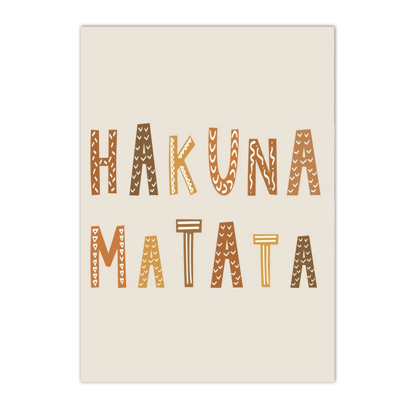 Poster Kinderzimmer Hakuna Matata Löwe I Kinderzimmer Bilder I Wand Deko I Kunst Druck I Deko Print I ohne Rahmen-3