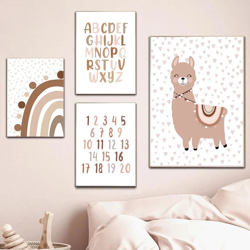 Poster Kinderzimmer Buchstaben Alphabet Boho I Kinderzimmer Bilder I Wand Deko I Kunst Druck I Deko Print I ohne Rahmen-3