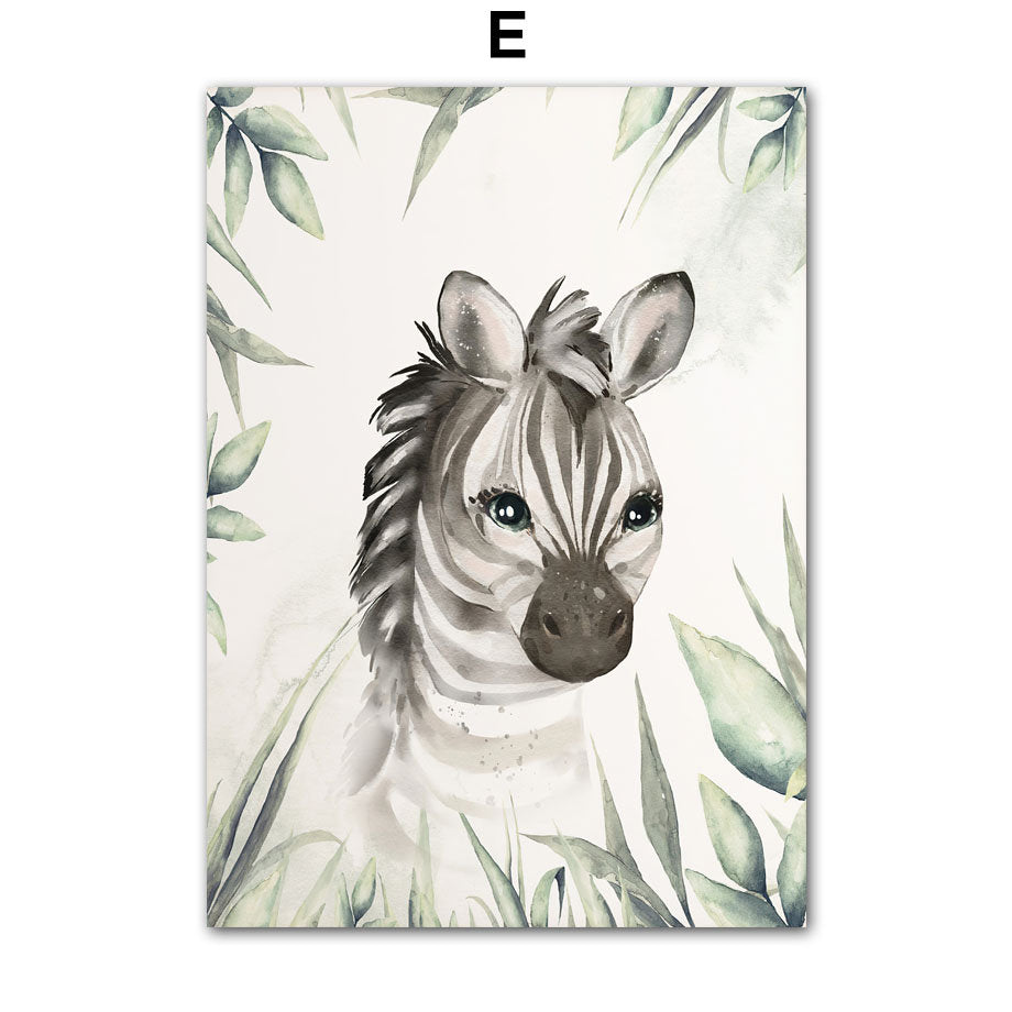 Poster Kinderzimmer Dschungel Tiere I Kinder Name Personalisiert I Kinderzimmer Bilder I Wand Deko I Kunst Druck I Deko Print I ohne Rahmen-5