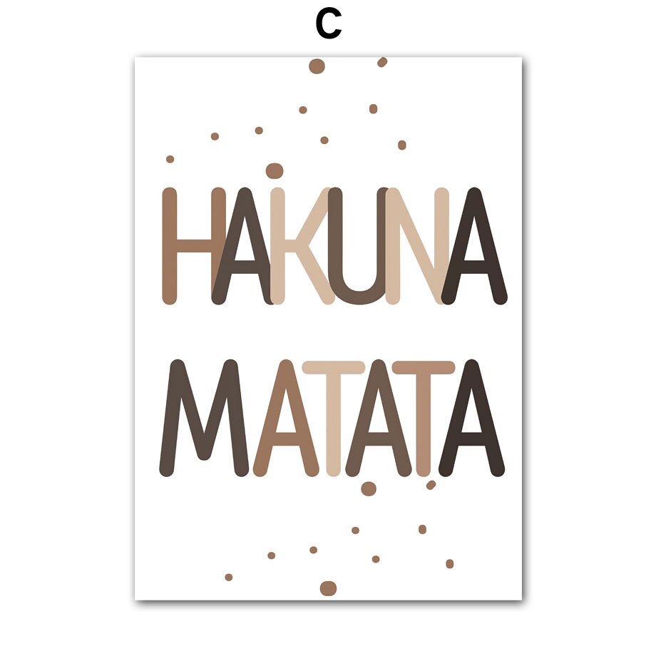 Poster Kinderzimmer Hakuna Matata Dschungel I Name Personalisiert I Kinderzimmer Bilder I Wand Deko I Kunst Druck I Deko Print I ohne Rahmen-4