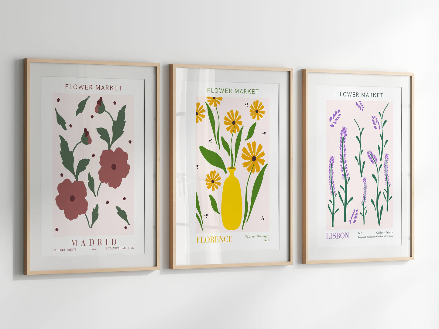 Poster Blumen Markt | Poster Set 9 Bilder | Botanische Wand Kunst I Wandbilder Wohnzimmer & Schlafzimmer | Sofort Digitaler Download-1