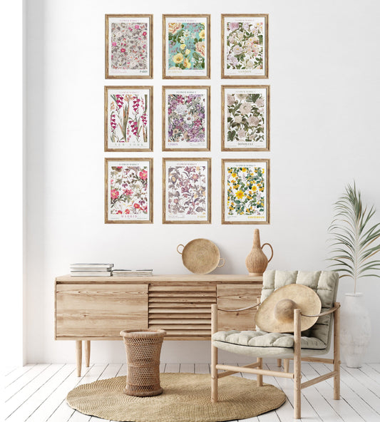 Poster Flower Market Blumen V2 | Botanische Wand Kunst I Wandbilder Wohnzimmer Küche Schlafzimmer Flur | Kunst Druck I ohne Rahmen-0