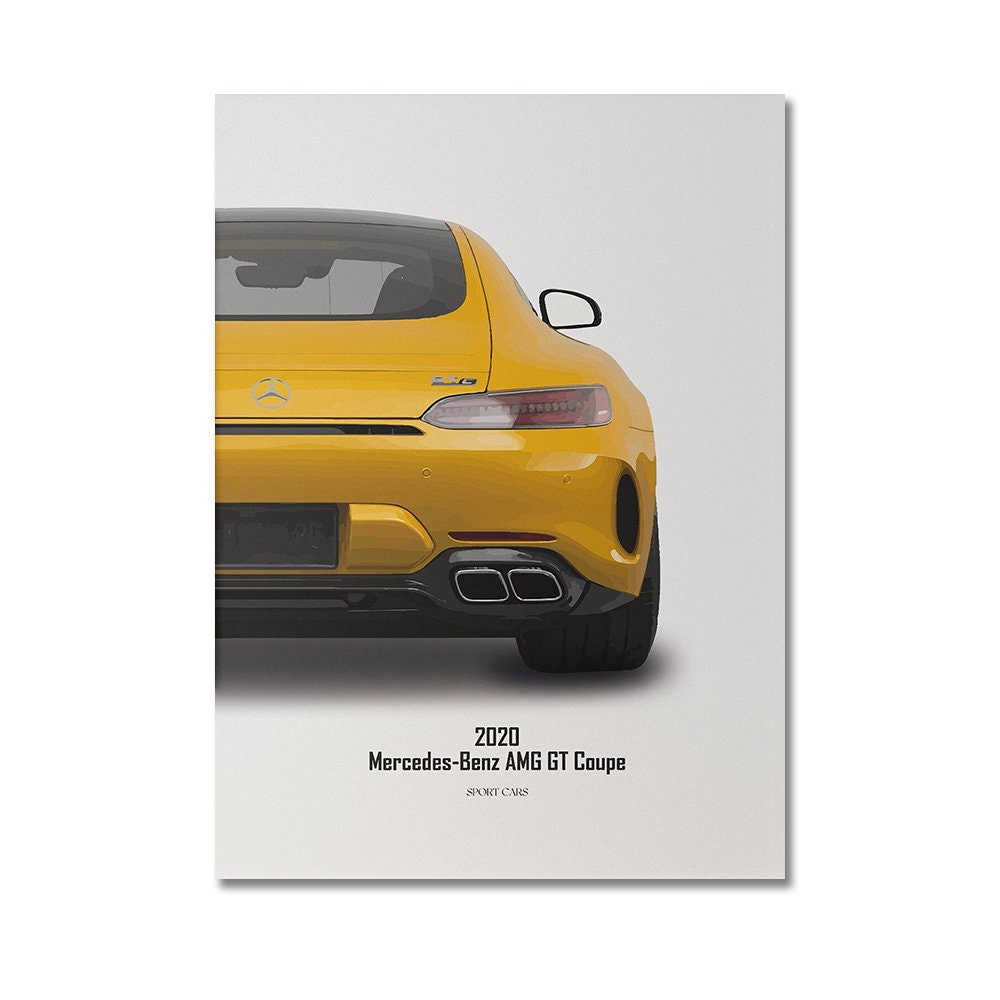 Poster Sportwagen FERRARI MERCEDES PORSCHE Klassiker Legenden I Geschenk für ihn I Wohnzimmmer & Büro I Wand Deko I Print ohne Rahmen-7