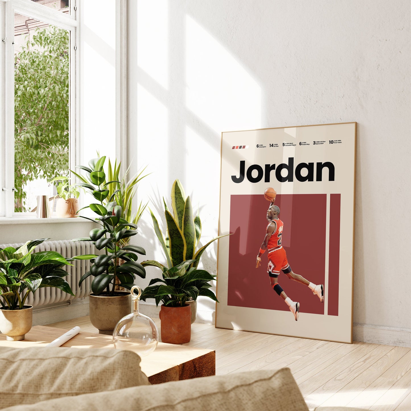 MICHAEL JORDAN Poster I NBA Goats I Air Jordan I Mid Century Modern I Wanddeko Schlafzimmer & Wohnzimmer I  I Kunstdruck ohne Rahmen-2