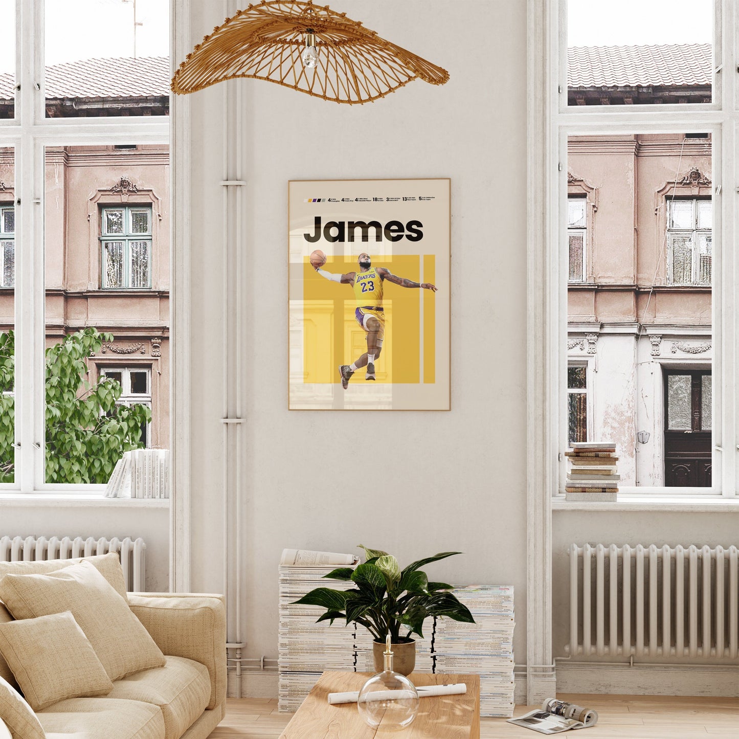 LEBRON JAMES Poster I NBA Goats I Los Angeles Lakers I Mid Century Modern I Wanddeko Schlafzimmer & Wohnzimmer I  I Kunstdruck ohne Rahmen-3