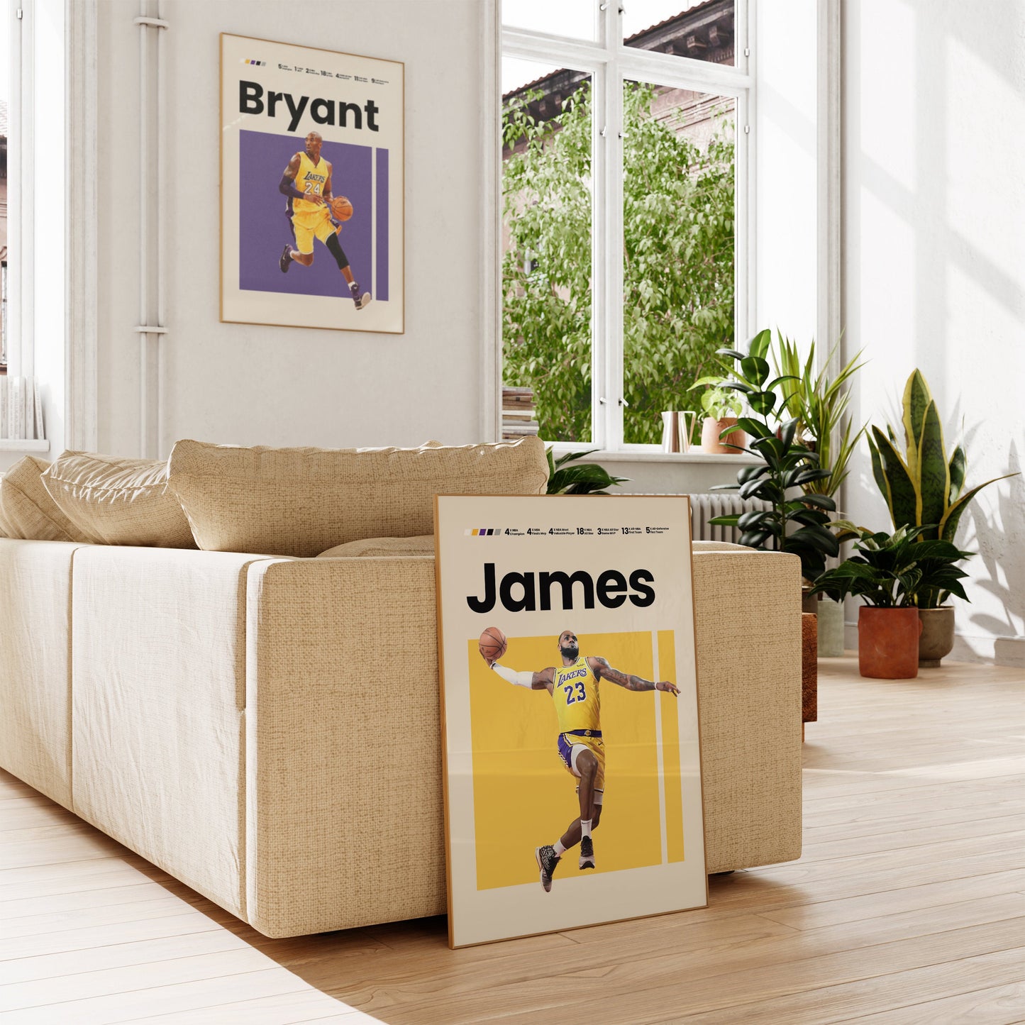 LEBRON JAMES Poster I NBA Goats I Los Angeles Lakers I Mid Century Modern I Wanddeko Schlafzimmer & Wohnzimmer I  I Kunstdruck ohne Rahmen-2