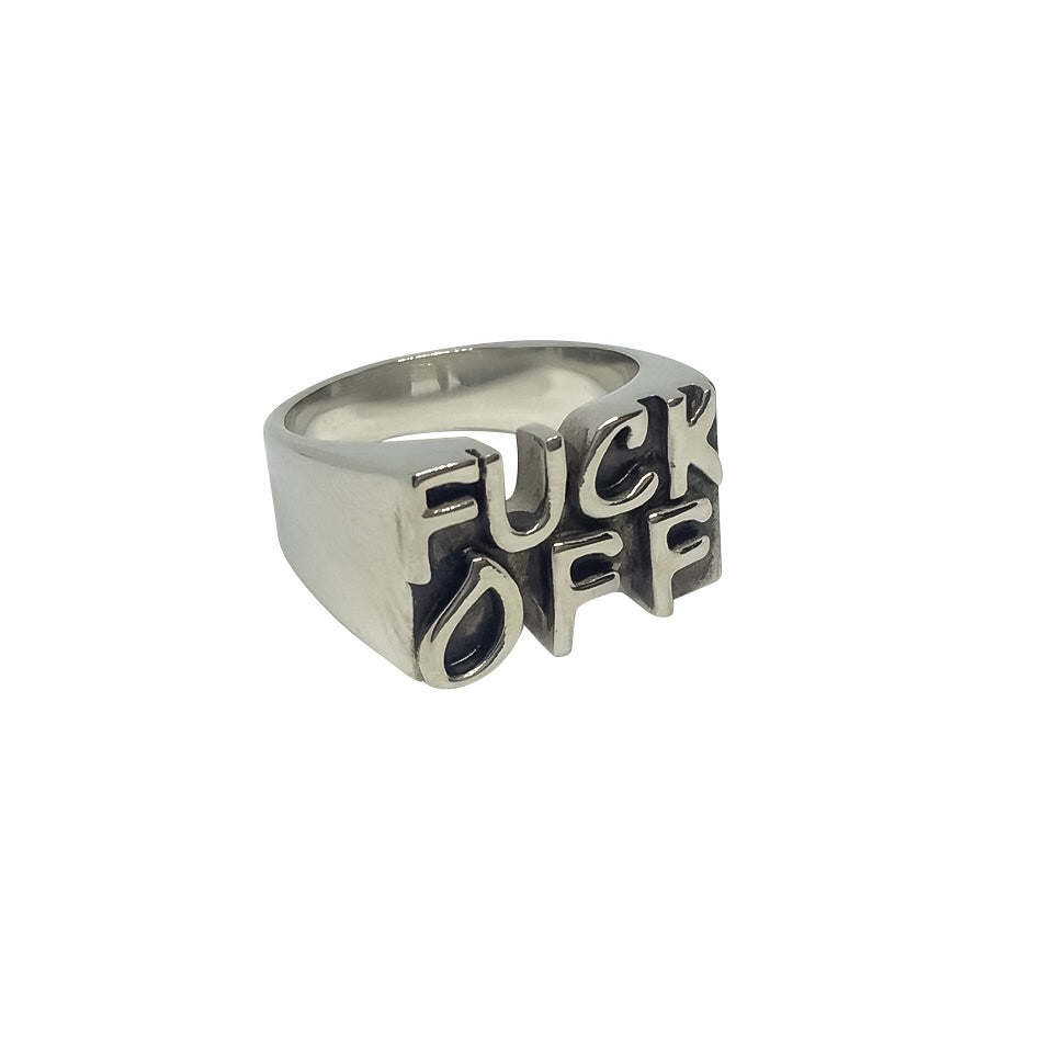 FUCK OFF Stainless Steel Ring-0