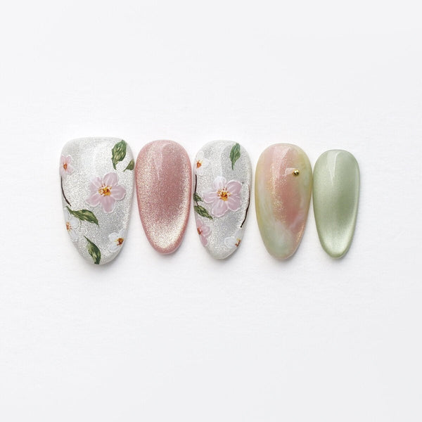 Jasmine Peach 3D Press-On Nails-0