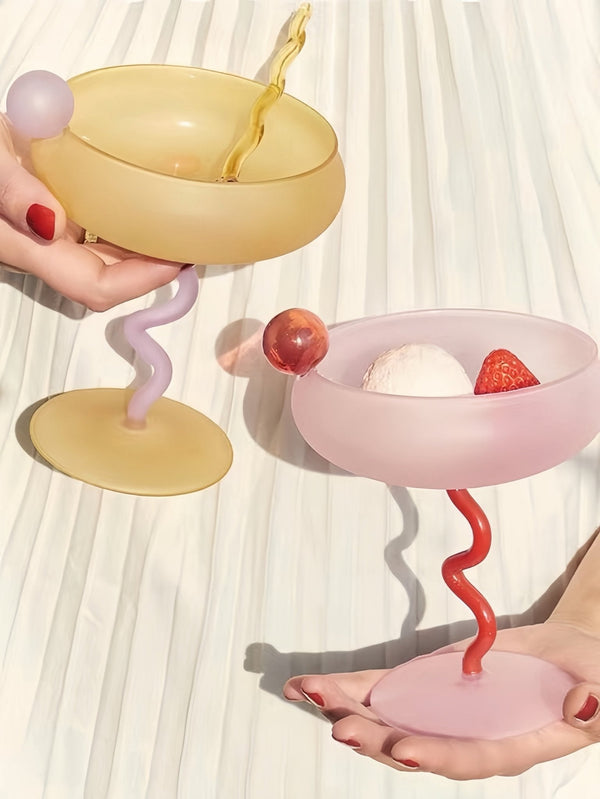 Jelly Bean Wine Glass - Whimsical Eclectic Dopamine Cocktail Coupe-0