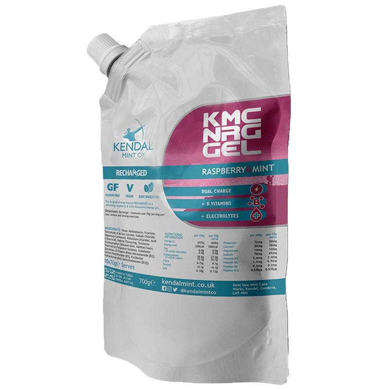 KMC NRG GEL Energy Gel Refill Pouch Raspberry & Mint (10 x 70g Serves)-2