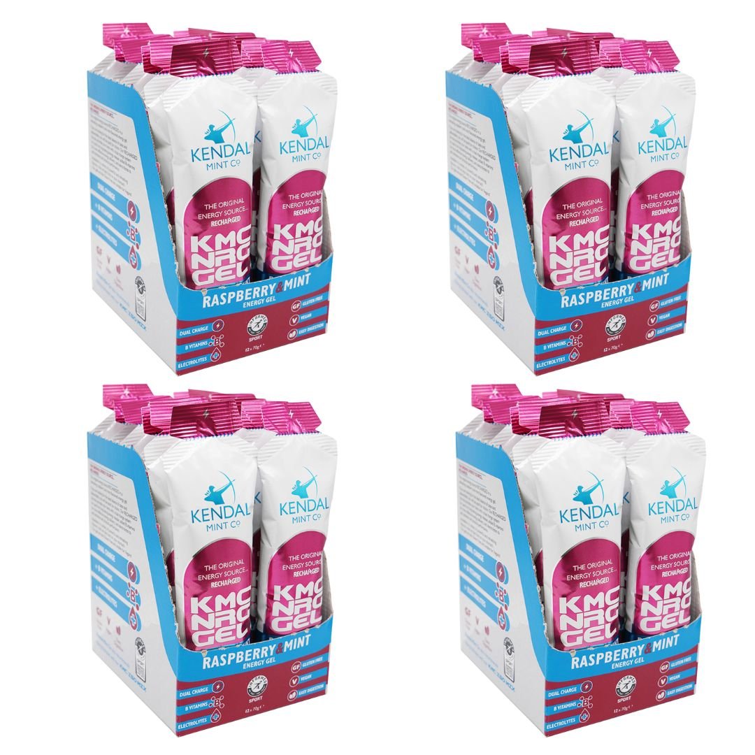 KMC NRG GEL Raspberry & Mint Flavour Bundle L (48x70g Gels)-0