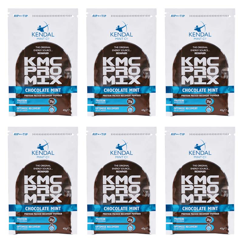 KMC PRO MIX Whey Protein Recovery Powder | Chocolate Mint Flavour | 6 x 40g-1