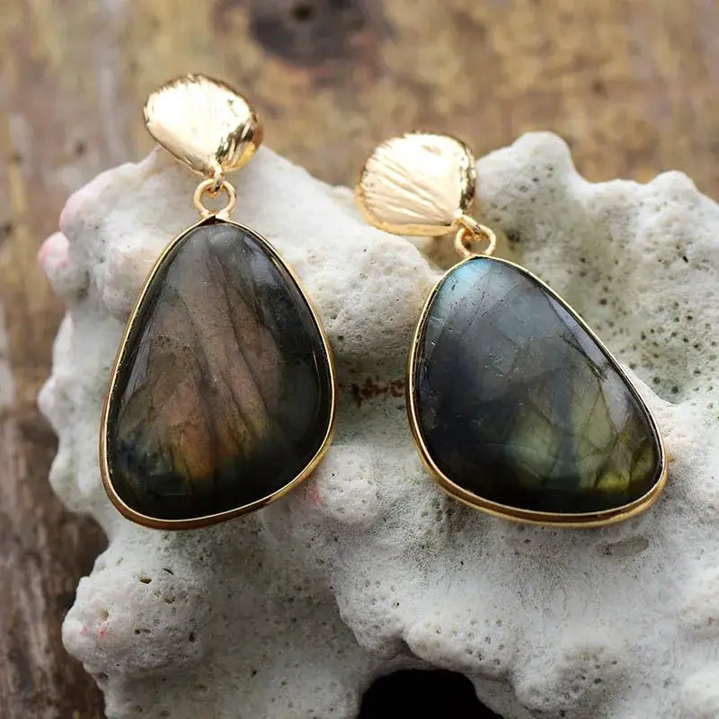 Labradorite Drop Earrings-4