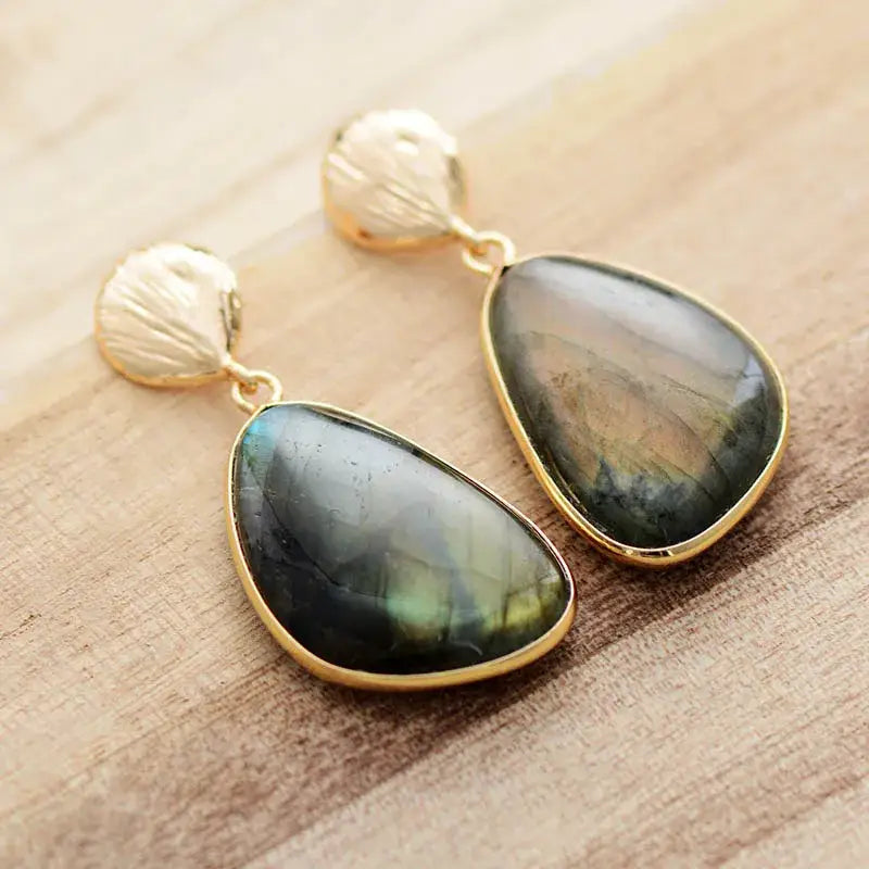 Labradorite Drop Earrings-2