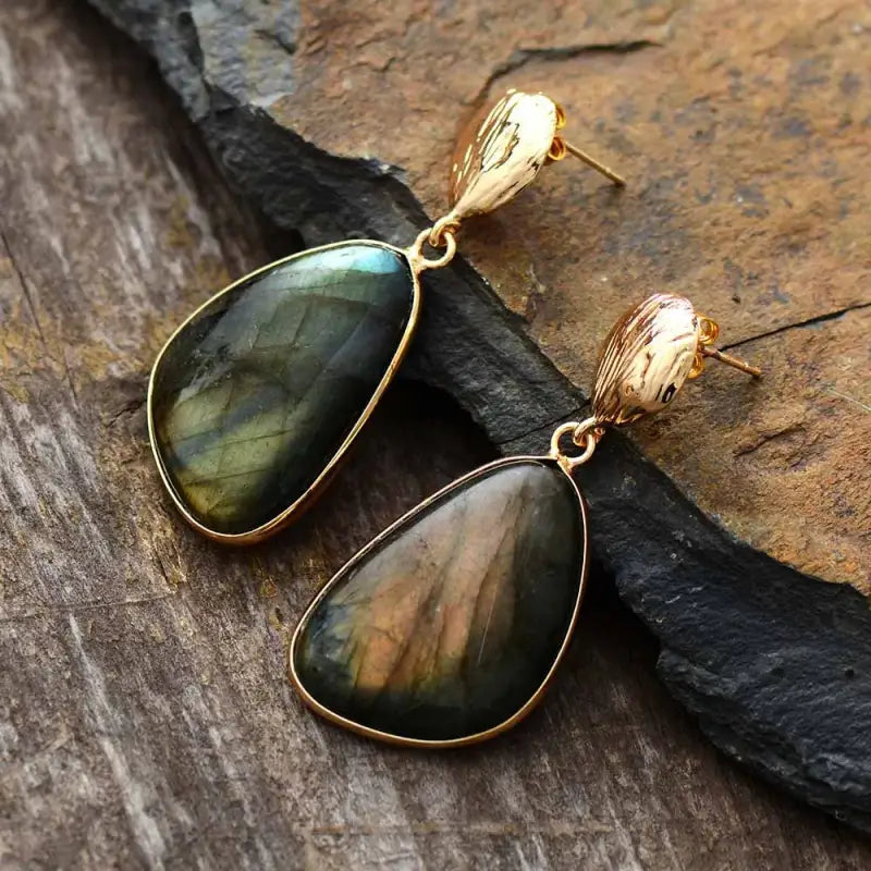 Labradorite Drop Earrings-0