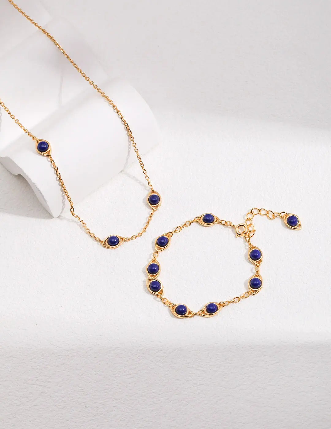 Natural Tiger Eye / lapis lazuli Stone Necklace-4