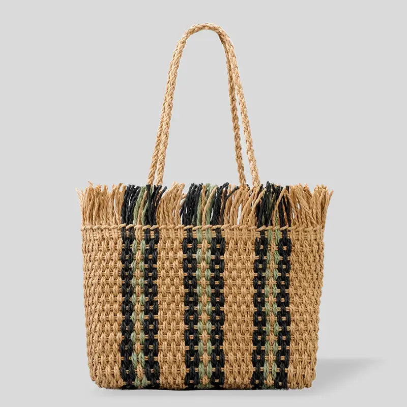 Large Capacity Straw Braided Bag-6