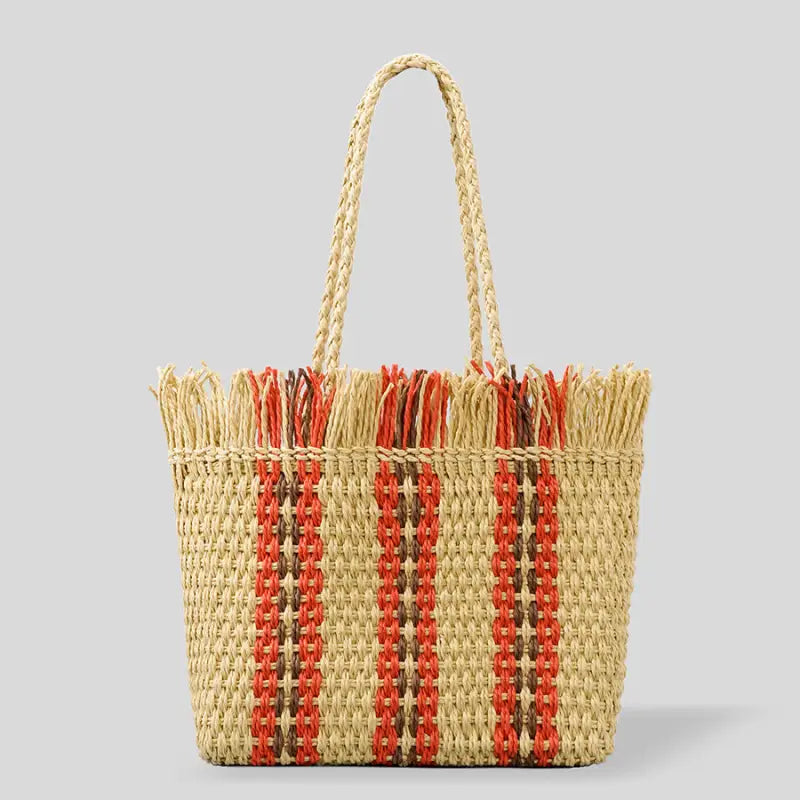 Large Capacity Straw Braided Bag-0