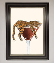 Lazy Leopard Martini Framed Poster-8