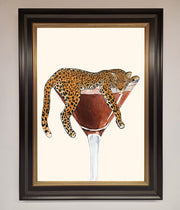 Lazy Leopard Martini Framed Poster-9