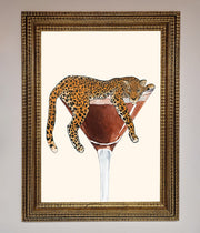 Lazy Leopard Martini Framed Poster-15