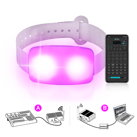 LED Wristband PVC Remote Controlled LED Bracelets for Events-0