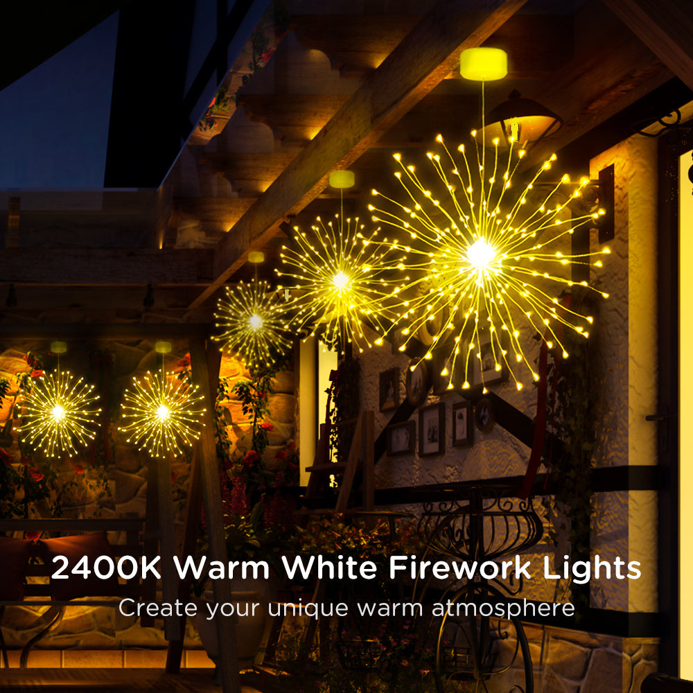 Warm White Firework Lights Christmas Decoration-3