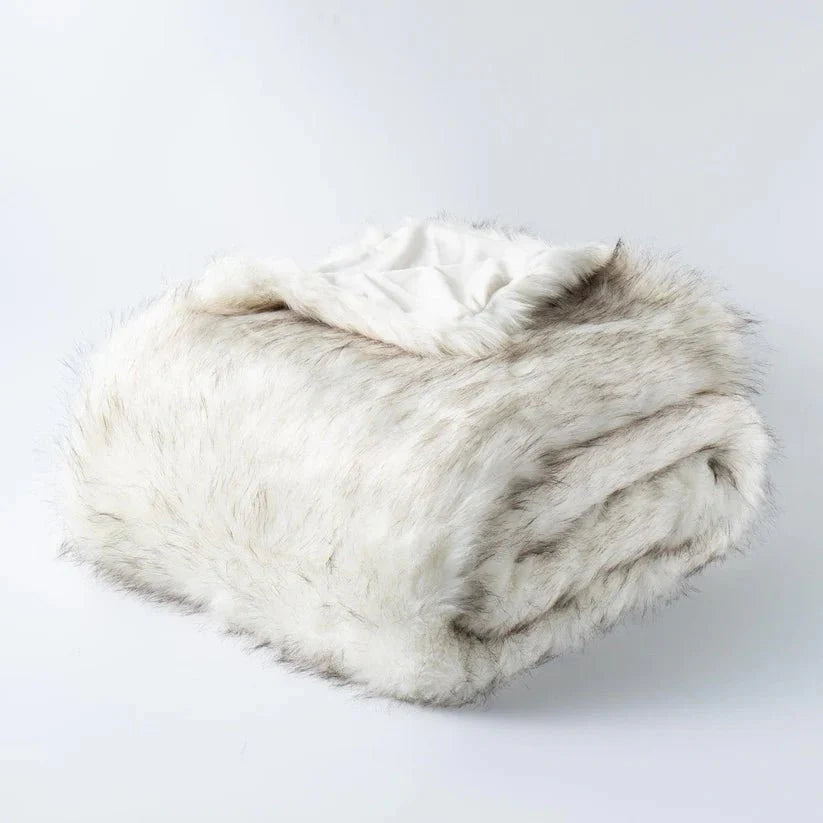 Luxury Faux Fox Fur Blanket-2