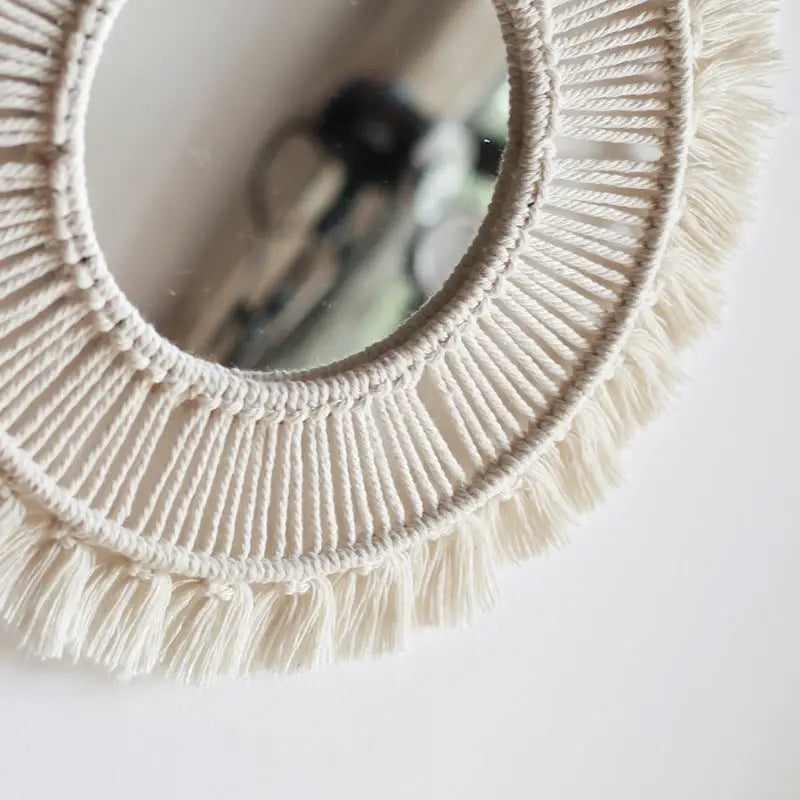 Macrame Mandala Hanging Wall Mirror - Memoriex 