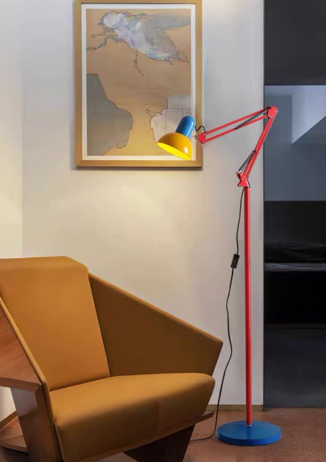 Memphis Retro Tall Metal Floor Lamp - Full Spectrum Eye Protection LED Reading Light-0