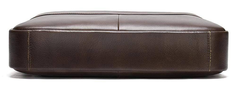 Men's brown leather Attache Briefcase Bag-3