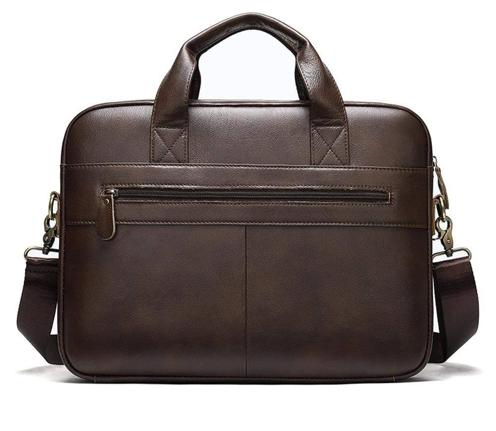 Men's brown leather Attache Briefcase Bag-1