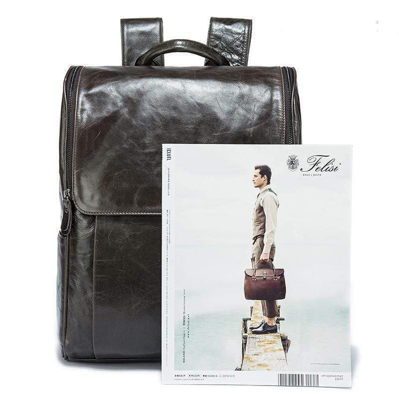 Men's Leather backpack-1