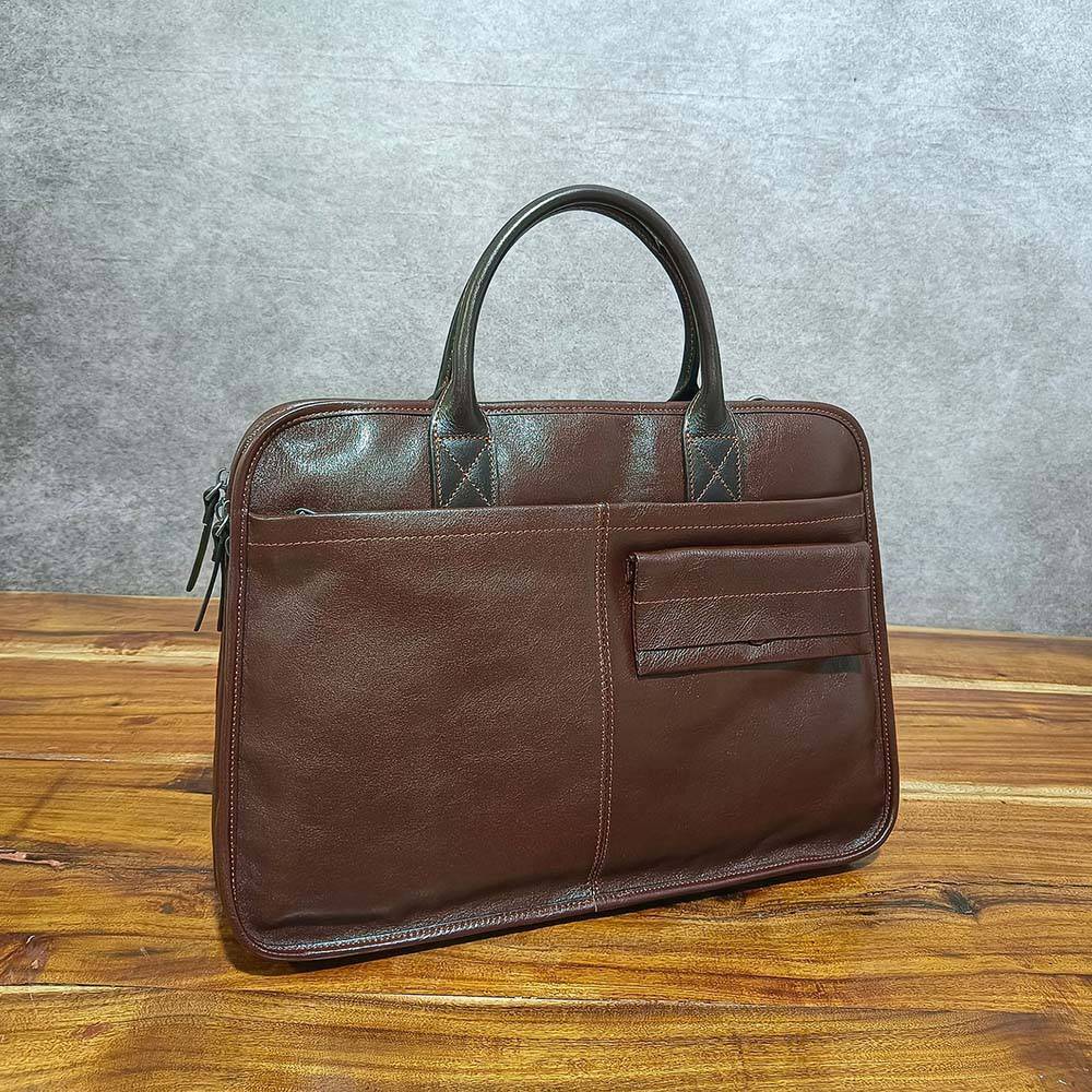 Mens Vintage Leather Buiness Briefcase Shoulder Cross Body Bag   2850-6