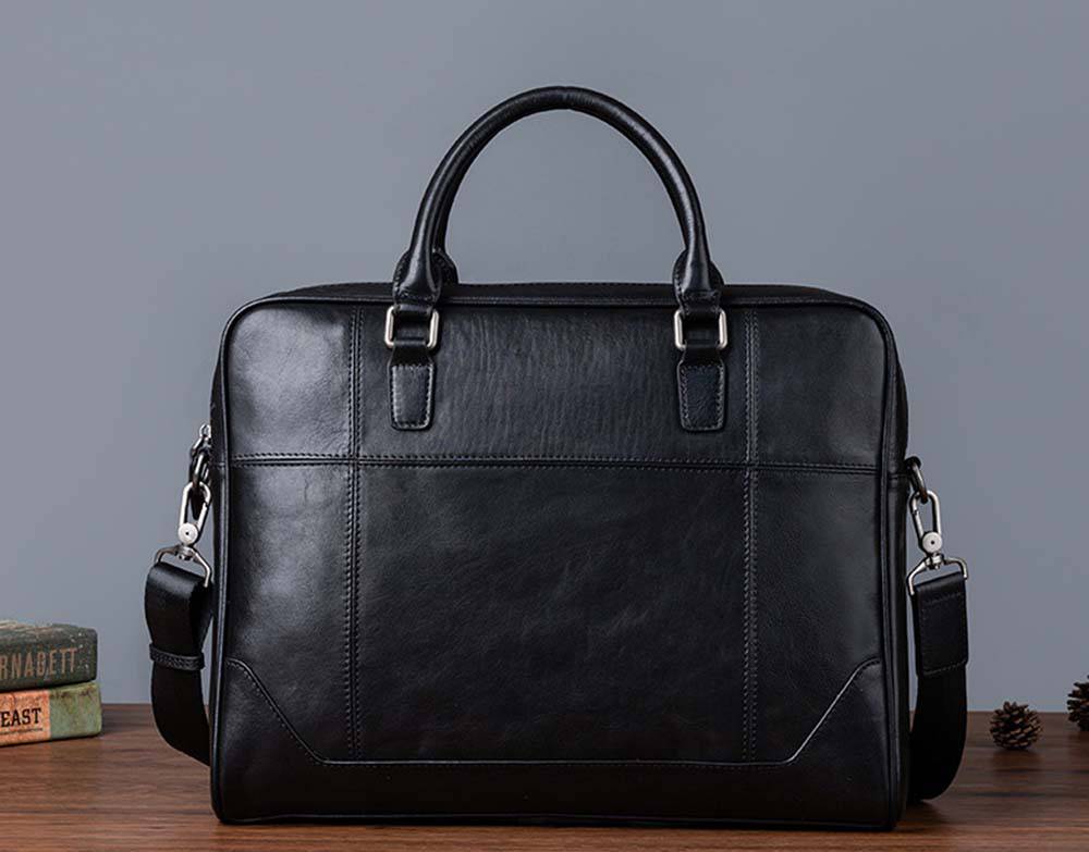 Mens Vintage Leather Buiness Briefcase Shoulder Cross Body Bag   2855-5