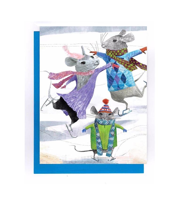 Mice Skating Boxed Notes - Set of 8 Cards-1