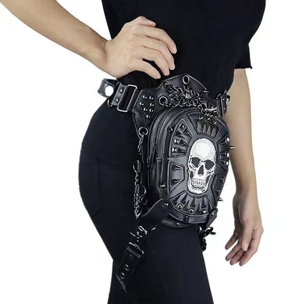 3D Bags Multi-functional Studded Hip Hop Chest Skull Sling Bag Cross Body Shoulder Bag For Men Women Punk-0