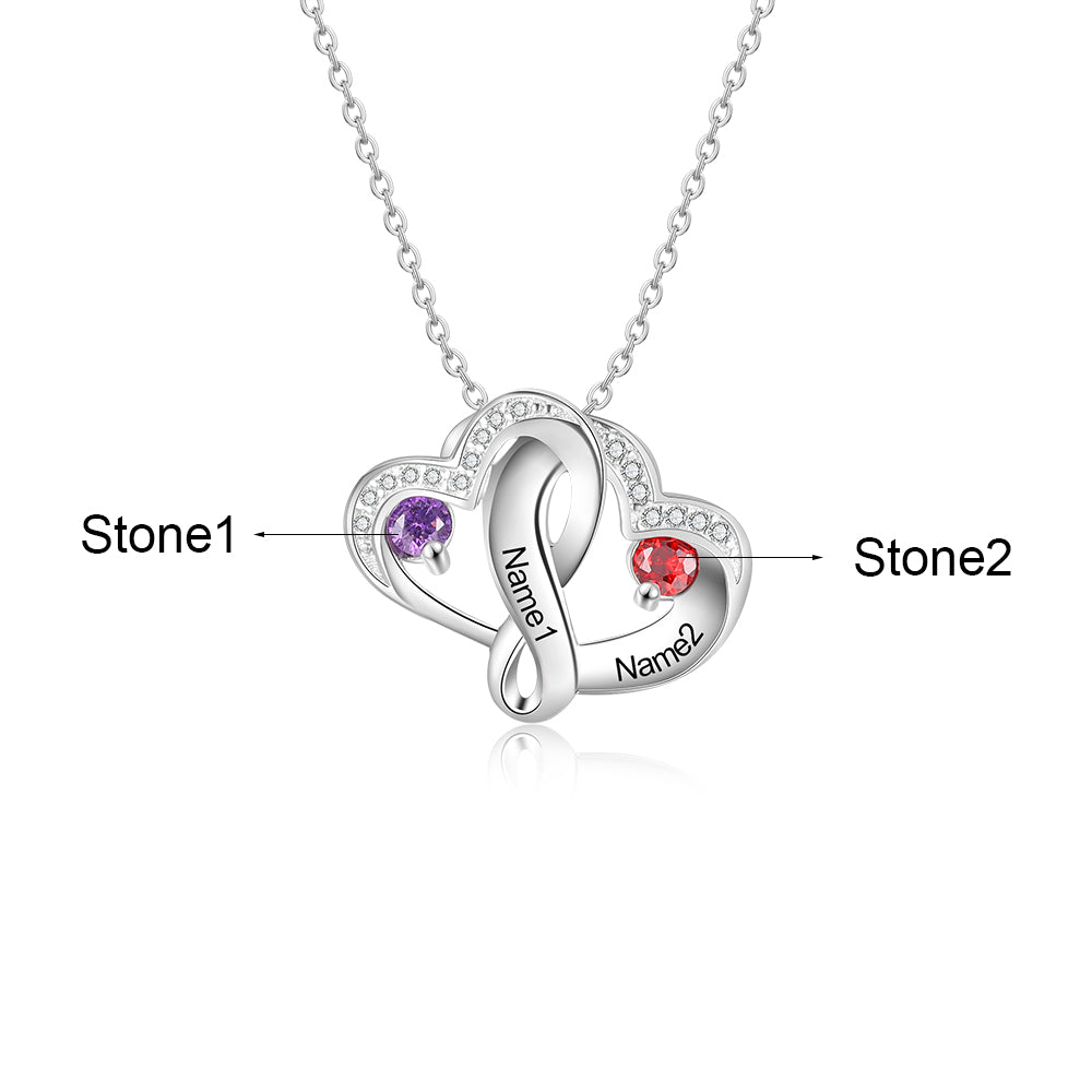 925 Sterling Silver Heart Necklace-4