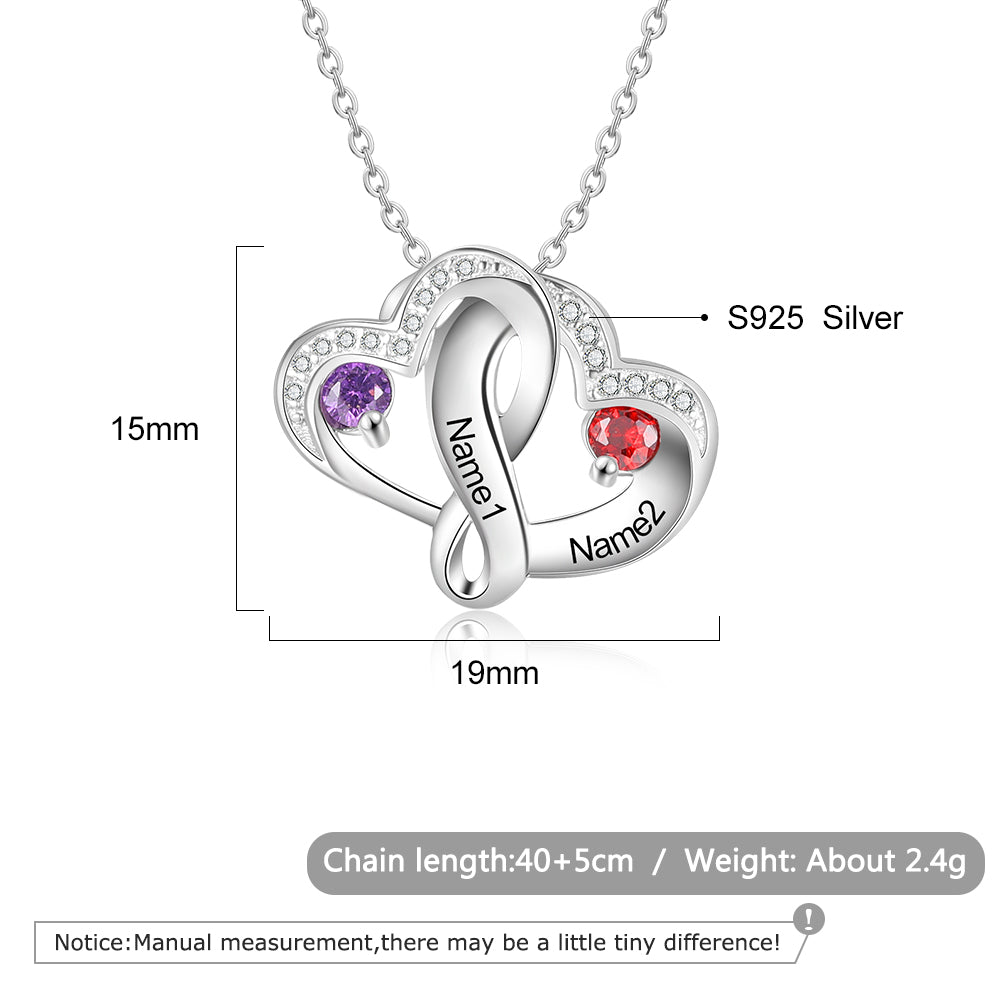 925 Sterling Silver Heart Necklace-5