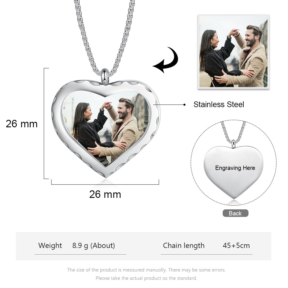 Stainless Steel Photo Necklace-4