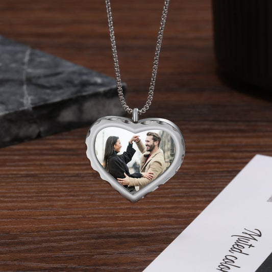 Stainless Steel Photo Necklace-0