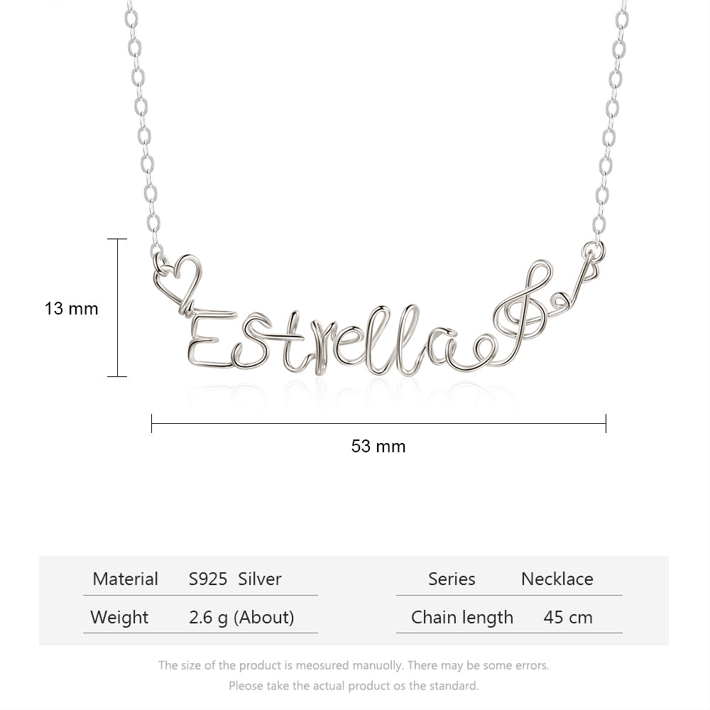 925 Sterling silver Name Necklace-4