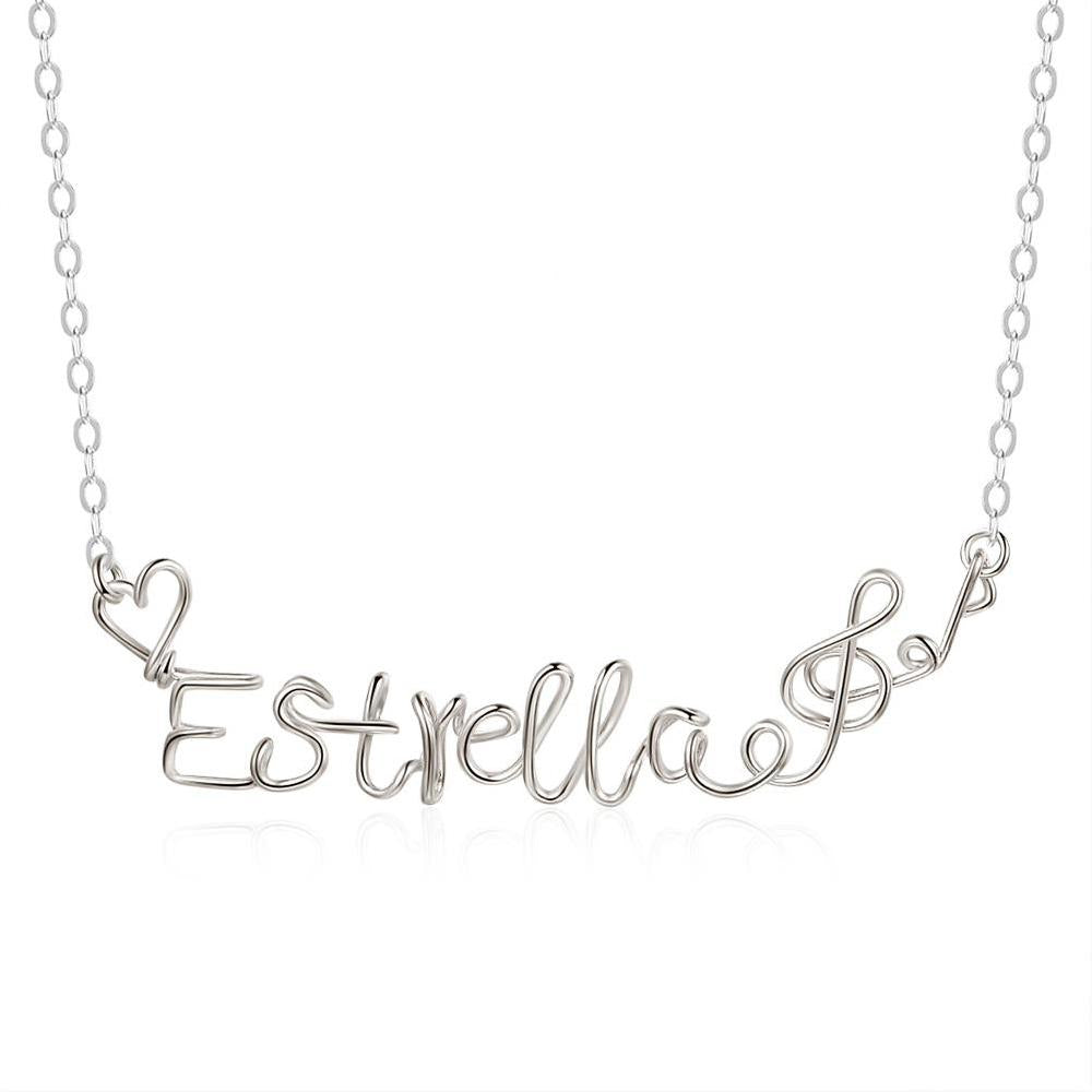 925 Sterling silver Name Necklace-2