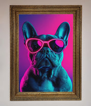Neon French Bulldog Framed Wall Art-15