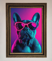 Neon French Bulldog Framed Wall Art-18