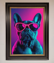 Neon French Bulldog Framed Wall Art-9